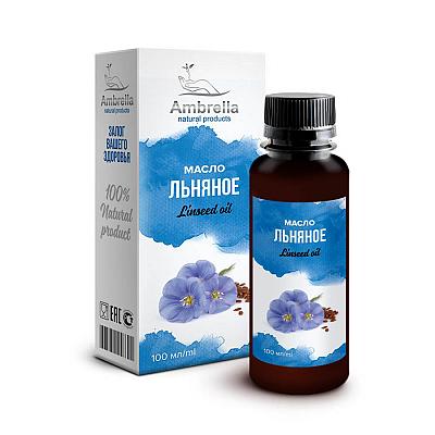 Масло льняное, Амбрелла, 100мл